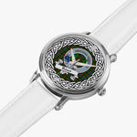 Bisset Scottish Clan Tartan Crest Badge Silver Automatic Watch Size 46mm