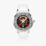 Wauchope Scottish Clan Tartan Crest Badge Silver Automatic Watch Size 46mm