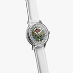 Paisley Scottish Clan Tartan Crest Badge Silver Automatic Watch Size 46mm