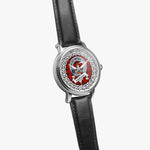 Matheson Scottish Clan Tartan Crest Badge Silver Automatic Watch Size 46mm