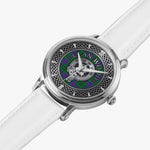 Clan Wood Crest & Tartan Knot Sterling Silver Unisex Automatic Watch (Silver) Size 46mm