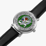 Boyle Scottish Clan Tartan Crest Badge Silver Automatic Watch Size 46mm