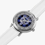 Scottish Angus Modern Clan Tartan Crest Badge Silver Automatic Watch Size 46mm