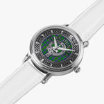 Clan Hunter Crest & Tartan Knot Sterling Silver Unisex Automatic Watch (Silver) Size 46mm