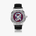Anstruther Scottish Clan Tartan Crest Badge Silver Automatic Watch Size 46mm