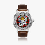 Kerr Scottish Clan Tartan Crest Badge Silver Automatic Watch Size 46mm