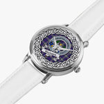 Kinnaird Scottish Clan Tartan Crest Badge Silver Automatic Watch Size 46mm