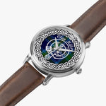 Miller Scottish Clan Tartan Crest Badge Silver Automatic Watch Size 46mm