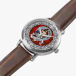 Livingstone Scottish Clan Tartan Crest Badge Silver Automatic Watch Size 46mm