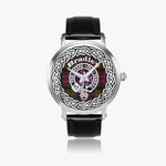 Bradley Scottish Clan Tartan Crest Badge Silver Automatic Watch Size 46mm