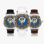 Scottish Falconer Celtic Circle Large Silver Automatic Watch Size 46mm