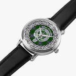 Scottish Pringle Clan Tartan Crest Badge Silver Automatic Watch Size 46mm