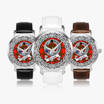 Darroch Scottish Clan Tartan Crest Badge Silver Automatic Watch Size 46mm