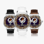 Scottish Wedderburn Celtic Circle Silver Automatic Watch Size 46mm