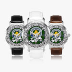 Pringle Scottish Clan Tartan Crest Badge Silver Automatic Watch Size 46mm