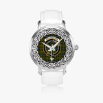 Walkinshaw Scottish Clan Tartan Crest Badge Silver Automatic Watch Size 46mm
