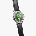 Boyle Clan Tartan Crest Badge Silver Automatic Watch Size 46mm
