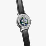 Baillie Scottish Clan Tartan Crest Badge Silver Automatic Watch Size 46mm