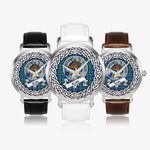 Keith Scottish Clan Tartan Crest Badge Silver Automatic Watch Size 46mm