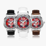 Reed Scottish Clan Tartan Crest Badge Silver Automatic Watch Size 46mm