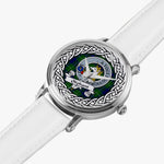 Oliphant Scottish Clan Tartan Crest Badge Silver Automatic Watch Size 46mm