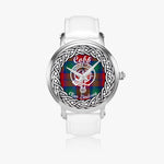 Cobb Scottish Clan Tartan Crest Badge Silver Automatic Watch Size 46mm