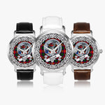 Riddell Scottish Clan Tartan Crest Badge Silver Automatic Watch Size 46mm