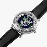 Dixon Scottish Clan Tartan Crest Badge Silver Automatic Watch Size 46mm