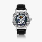 Graham Scottish Clan Tartan Crest Badge Silver Automatic Watch Size 46mm
