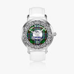 Scottish Patterson Clan Tartan Badge Silver Automatic Watch Size 46mm