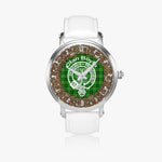 Boyle Clan Tartan Crest Badge Silver Automatic Watch Size 46mm