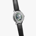 Colville Scottish Clan Tartan Crest Badge Silver Automatic Watch Size 46mm
