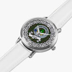 Gayre Scottish Clan Tartan Crest Badge Silver Automatic Watch Size 46mm