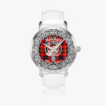 Scottish Mitchell Clan Tartan Crest Badge Silver Automatic Watch Size 46mm