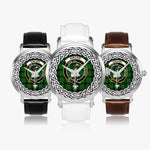 Kincaid Scottish Clan Tartan Crest Badge Silver Automatic Watch Size 46mm