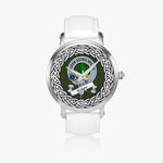 Gayre Scottish Clan Tartan Crest Badge Silver Automatic Watch Size 46mm