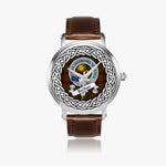 Buchan Scottish Clan Tartan Crest Badge Silver Automatic Watch Size 46mm