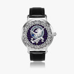 Horsburgh Scottish Clan Tartan Crest Badge Silver Automatic Watch Size 46mm
