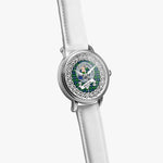 Murray of Dysart Scottish Clan Tartan Crest Badge Silver Automatic Watch Size 46mm