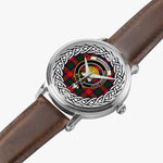 Wauchope Scottish Clan Tartan Crest Badge Silver Automatic Watch Size 46mm