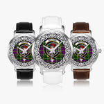 Tailyour (or Taylor) Scottish Clan Tartan Crest Badge Silver Automatic Watch Size 46mm