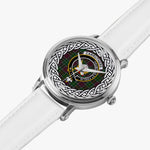 Carruthers Scottish Clan Tartan Crest Badge Silver Automatic Watch Size 46mm