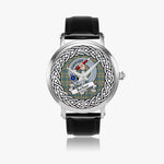 Balfour Scottish Clan Tartan Crest Badge Silver Automatic Watch Size 46mm