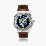 Dixon Scottish Clan Tartan Crest Badge Silver Automatic Watch Size 46mm