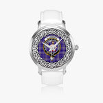 Allardice Scottish Clan Tartan Crest Badge Silver Automatic Watch Size 46mm