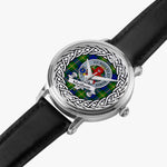 Maitland Scottish Clan Tartan Crest Badge Silver Automatic Watch Size 46mm