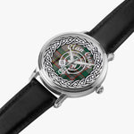 Scottish Craig Clan Tartan Crest Badge Silver Automatic Watch Size 46mm
