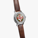 Scottish MacGregor Clan Tartan Crest Badge Silver Automatic Watch Size 46mm
