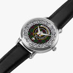 Carruthers Scottish Clan Tartan Crest Badge Silver Automatic Watch Size 46mm