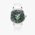Clan MacDonald Crest & Tartan Knot Sterling Silver Unisex Automatic Watch (Silver) Size 46mm